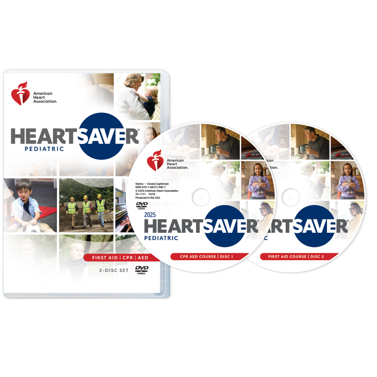 AHA Heartsaver Pediatric First Aid CPR AED Course DVD Set - Nation